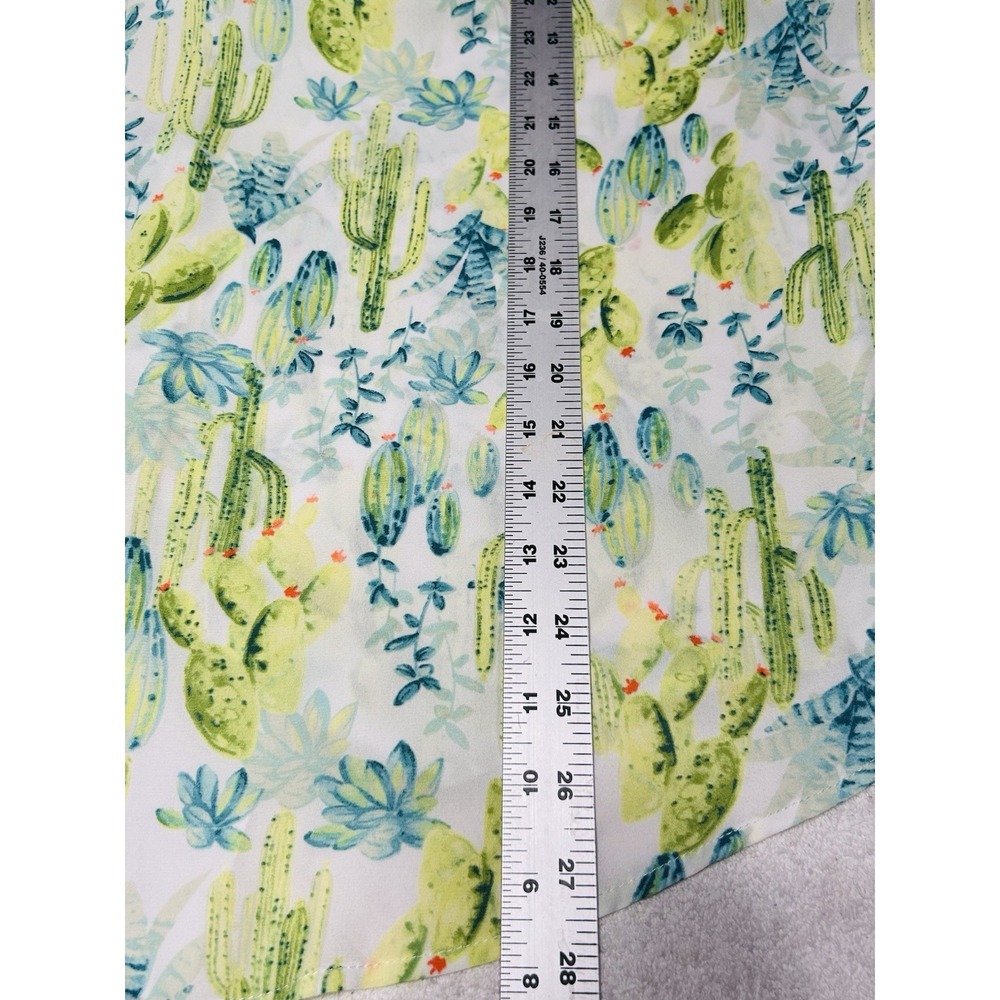 TORRID SIZE 2 Women's Top Blouse Short Sleeve Cactus Sheer Polyester Lightweight - Picture 8 of 10